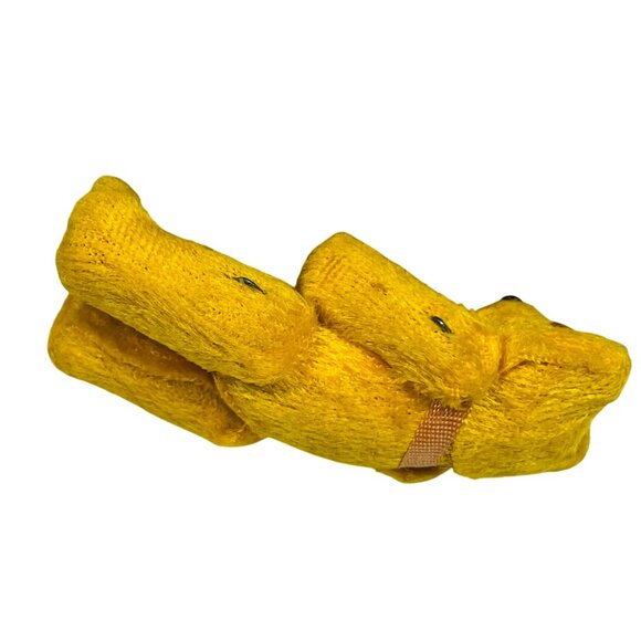 Antique Teddy Bear German Golden Mohair 3" doll size Jointed glass eyes - Picture 6 of 7